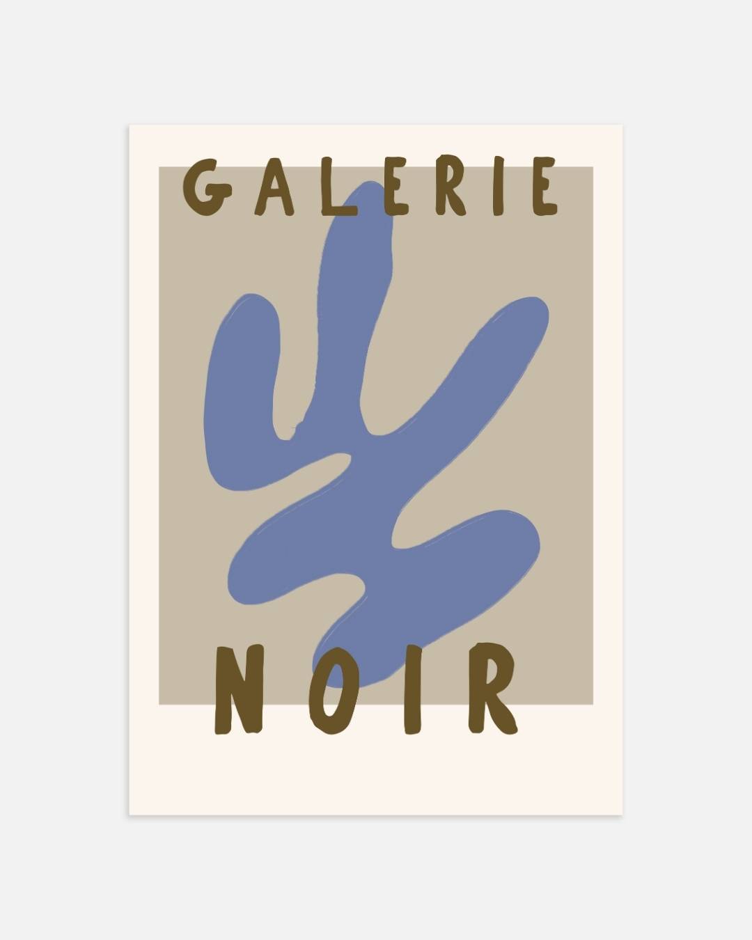 Blauwe abstracte Galerie Noir Poster