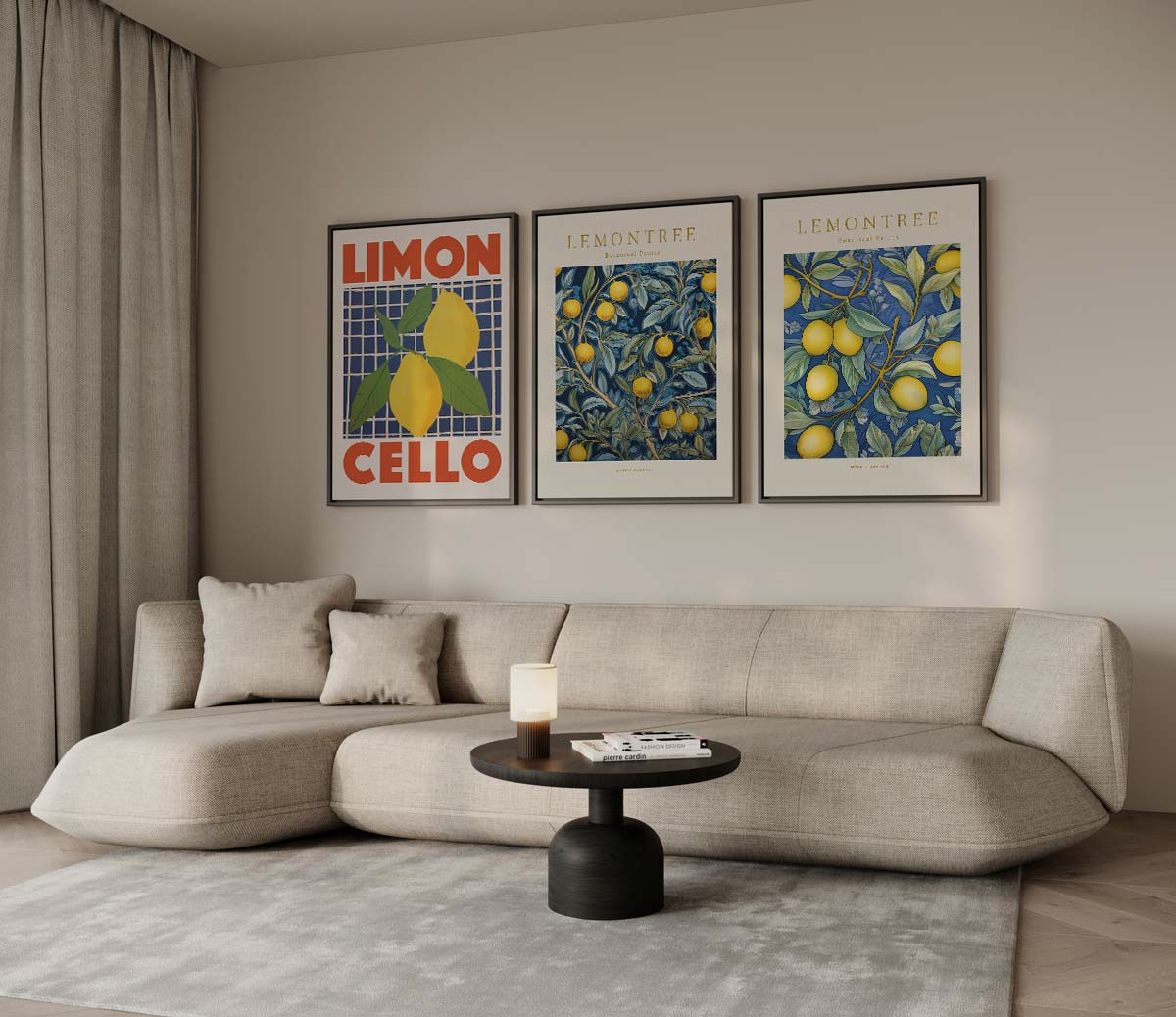 Citroenenmix in Italiaanse stijl Kunstwerk-canvas-dibond-plexiglas-wanddecoratie-WallArtistic