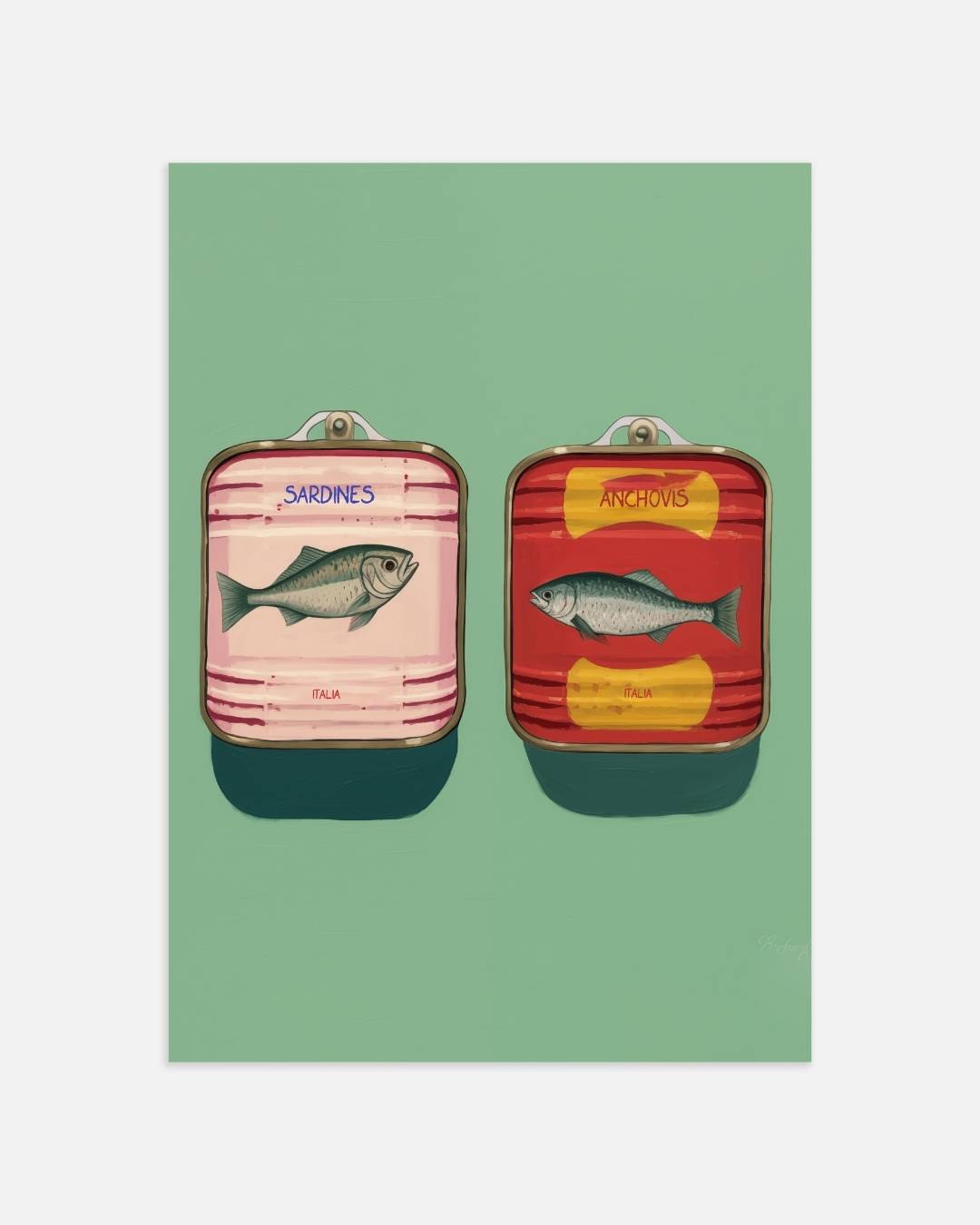 Sardines en anchovis Poster
