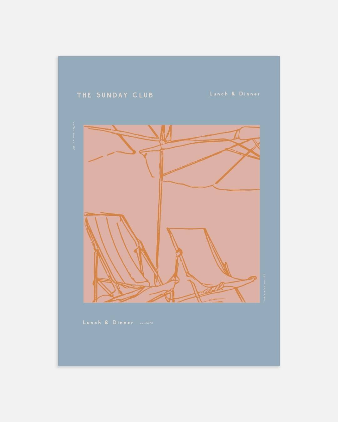 The Sunday Club ligstoelen Poster