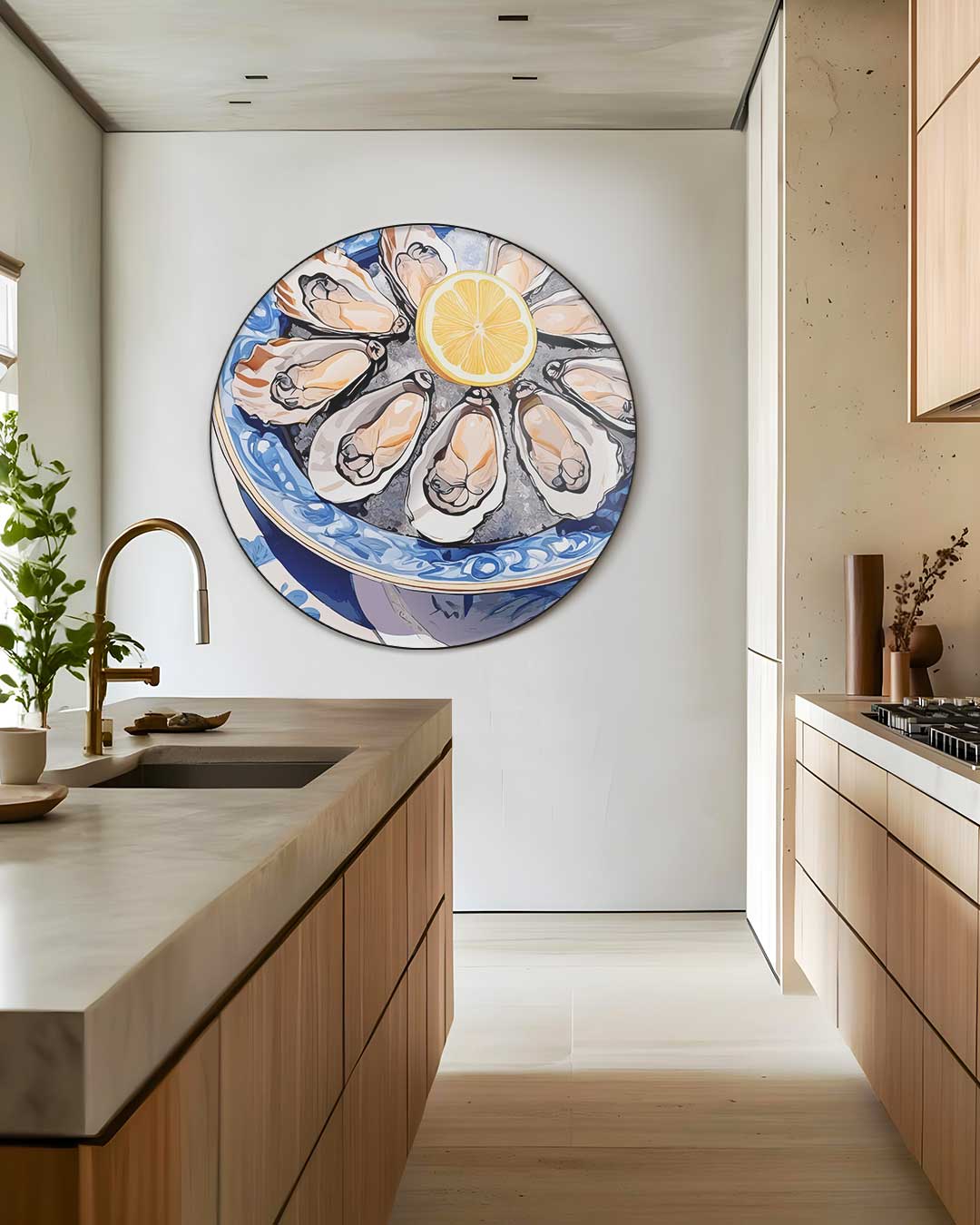 Perfecte Oesters Muurcirkel-WallArtistic