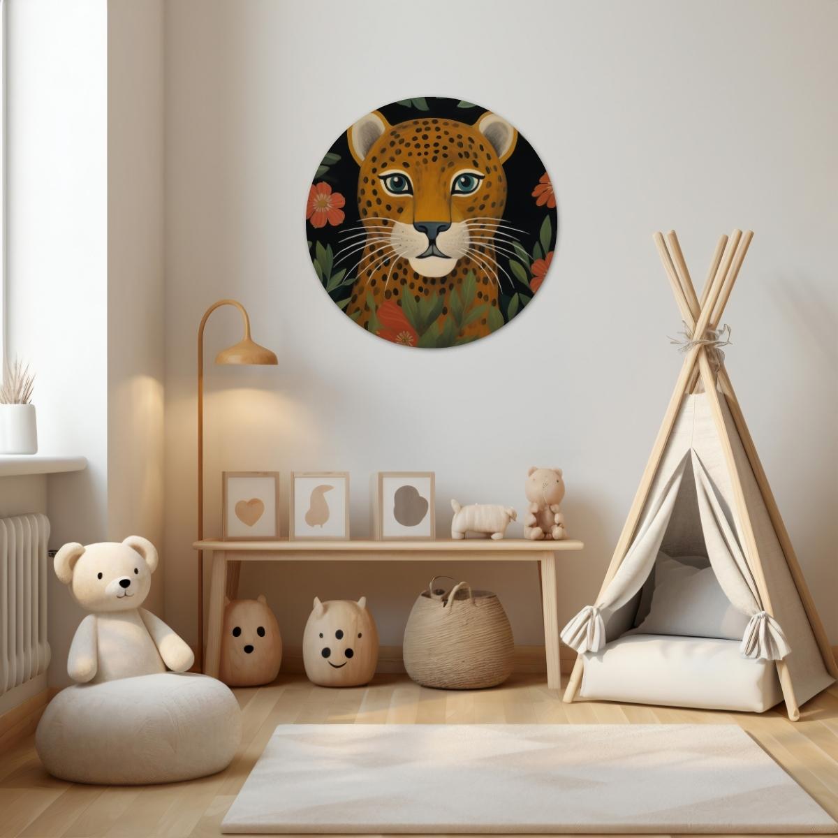 Jungle luipaard Muurcirkel-WallArtistic