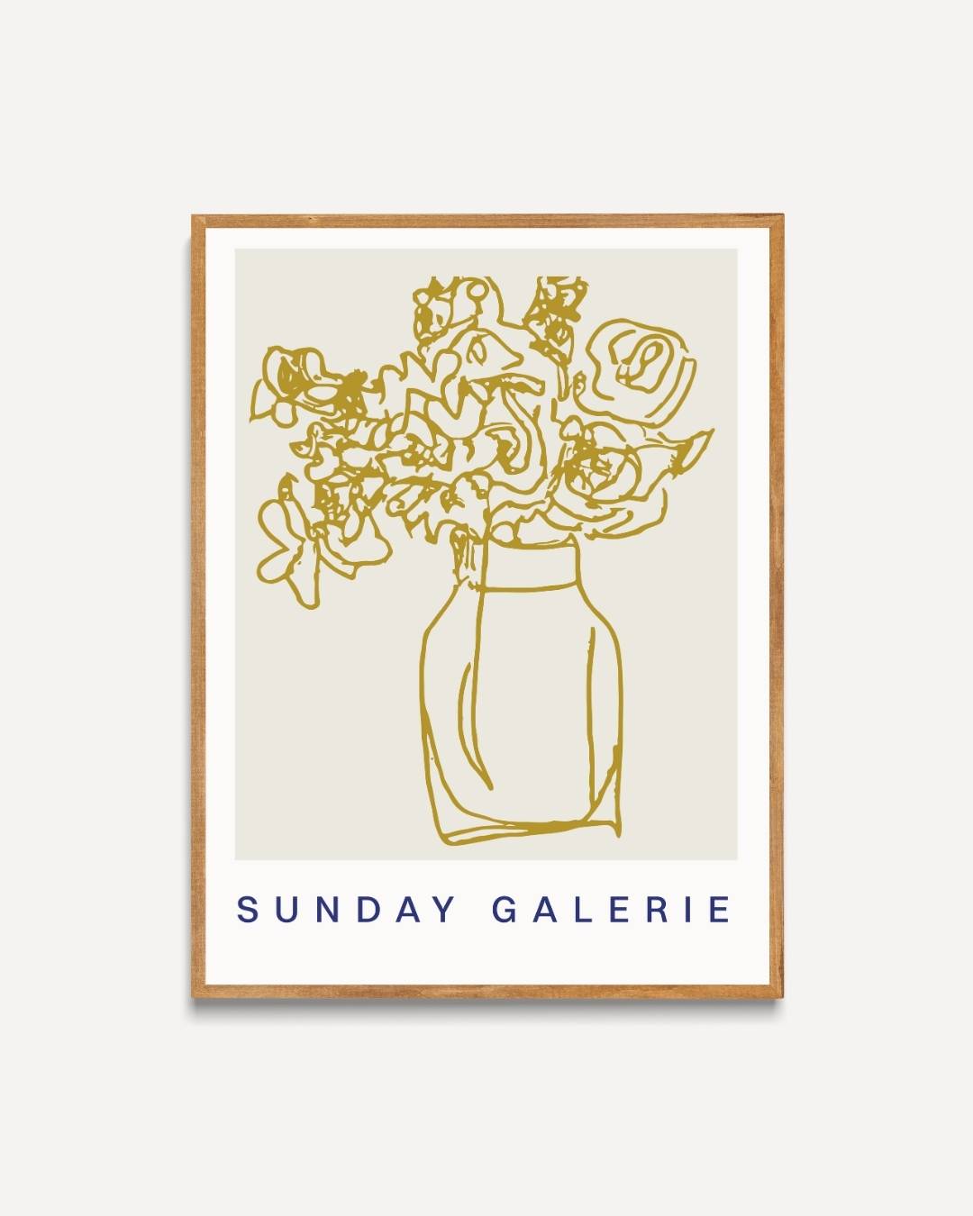 Gele bloemenvaas Poster