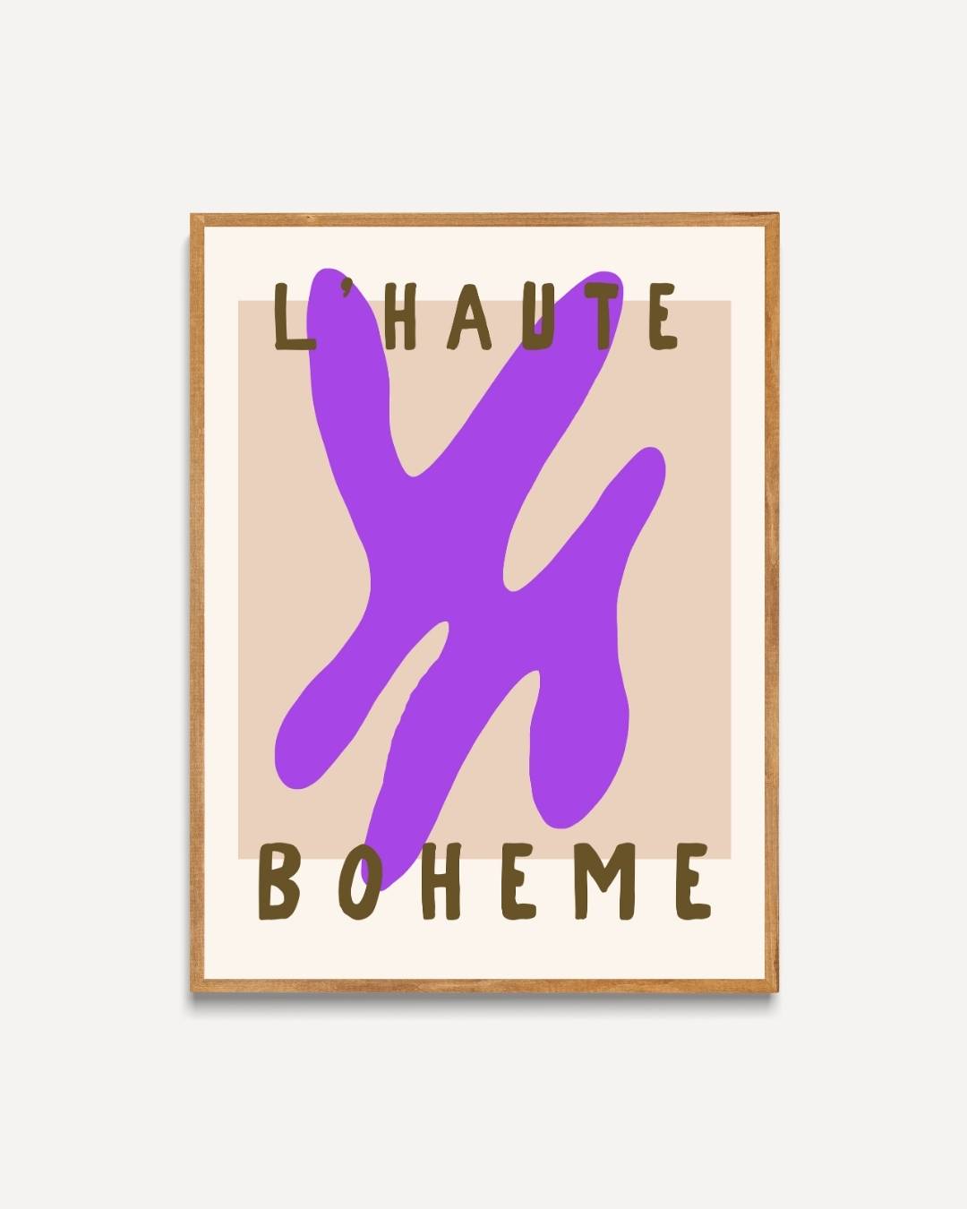 Paarse abstracte vorm L'Haute Bohème Poster
