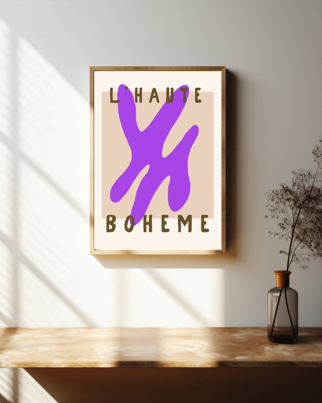 Paarse abstracte vorm L'Haute Bohème Poster