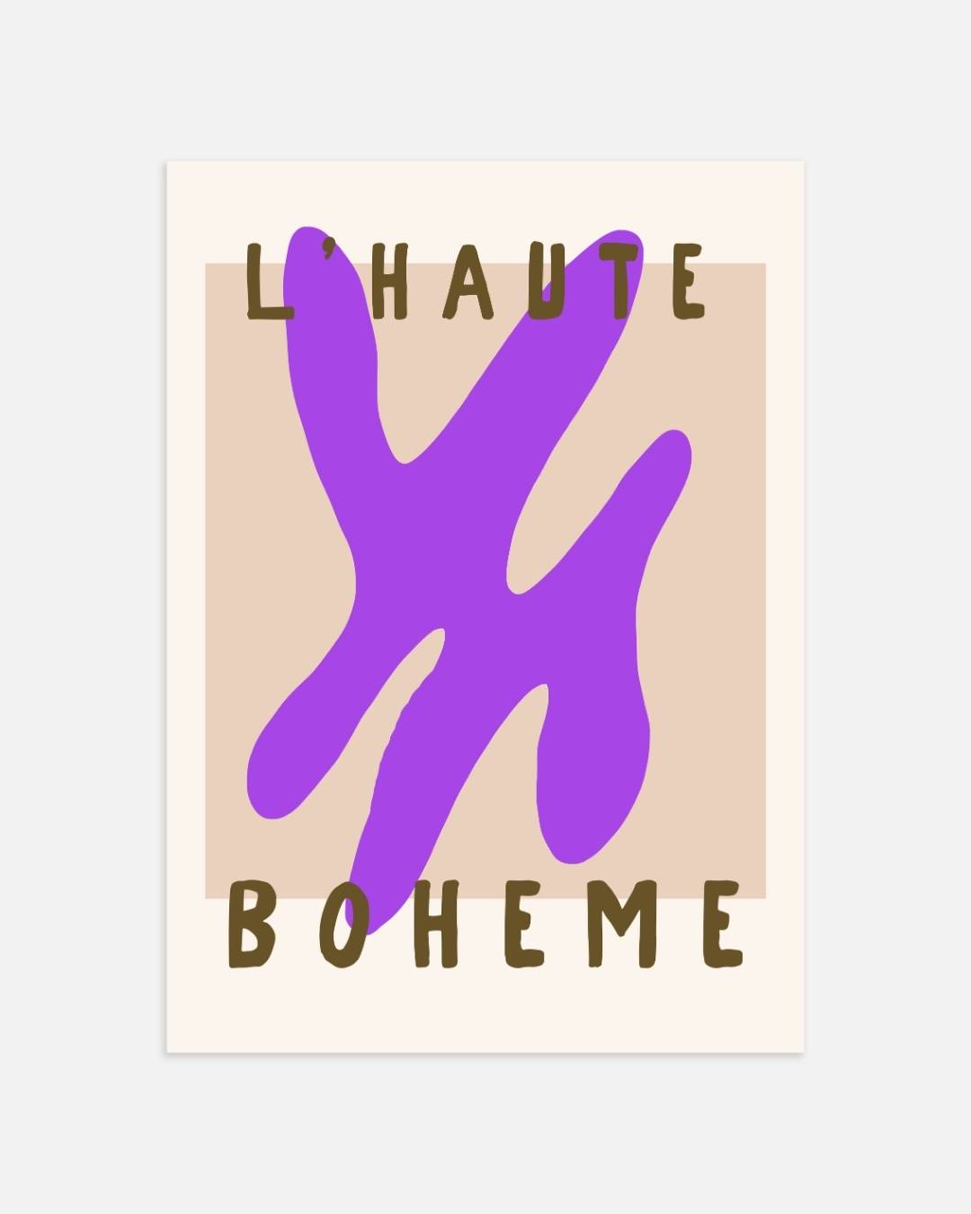 Paarse abstracte vorm L'Haute Bohème Poster