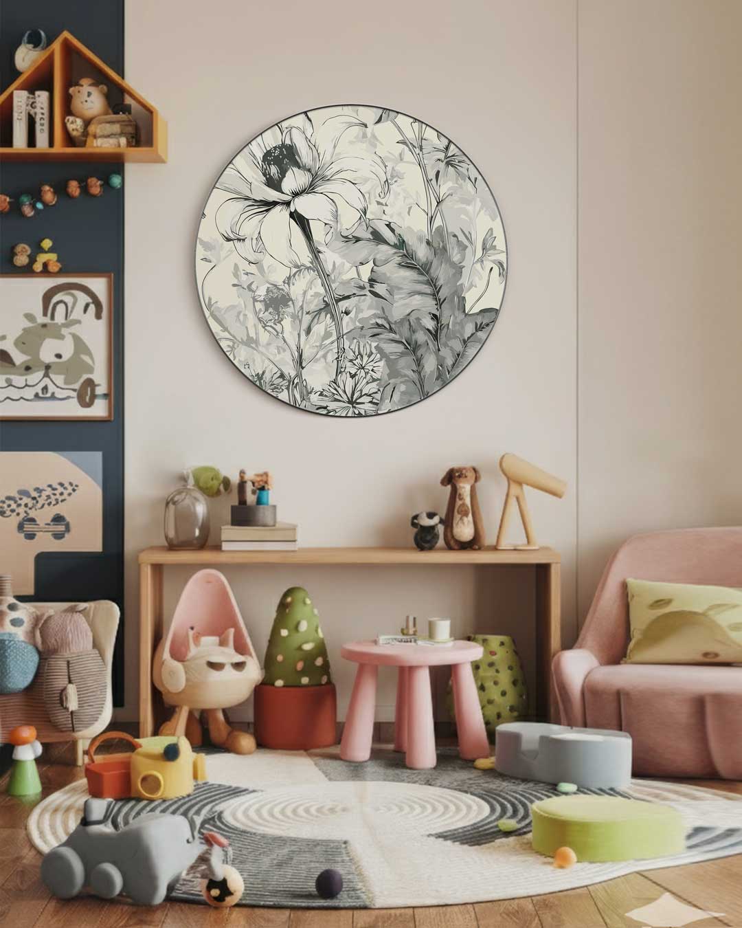 Bloemenpracht Wanddecoratie Muurcirkel