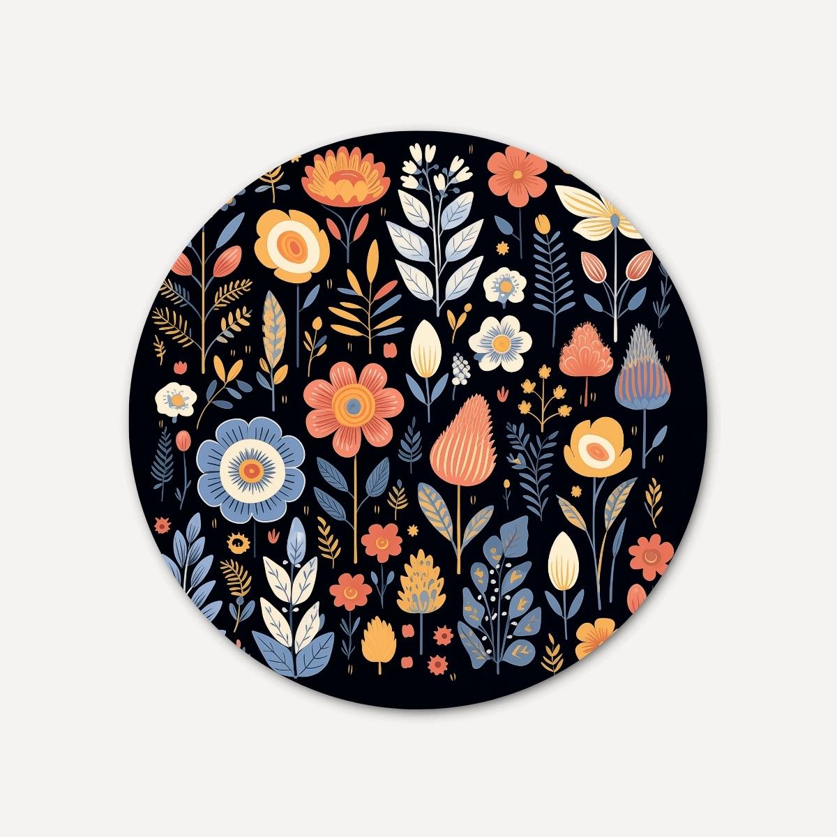 Bloemenveld Muurcirkel-WallArtistic