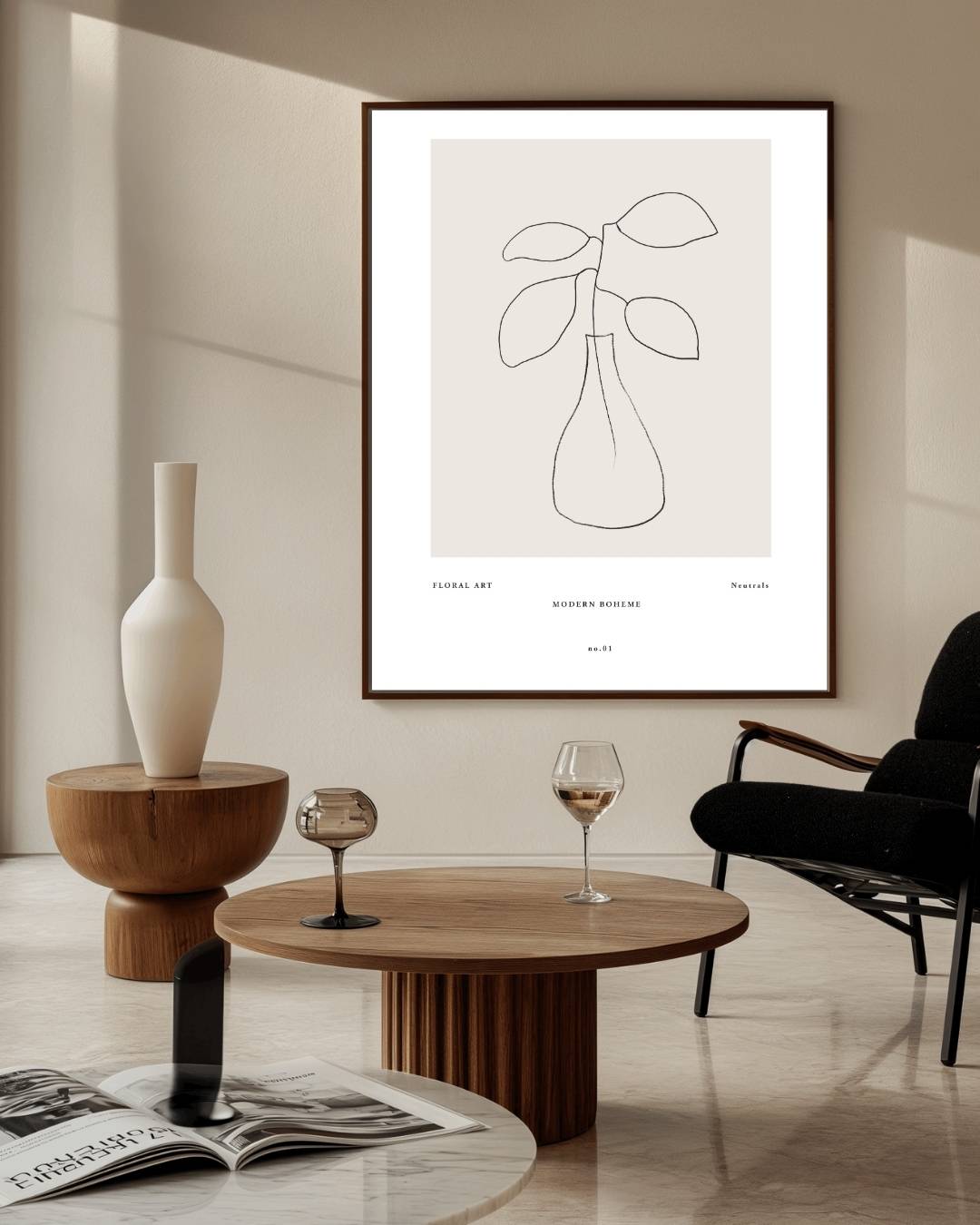 Minimalistische vaas Poster