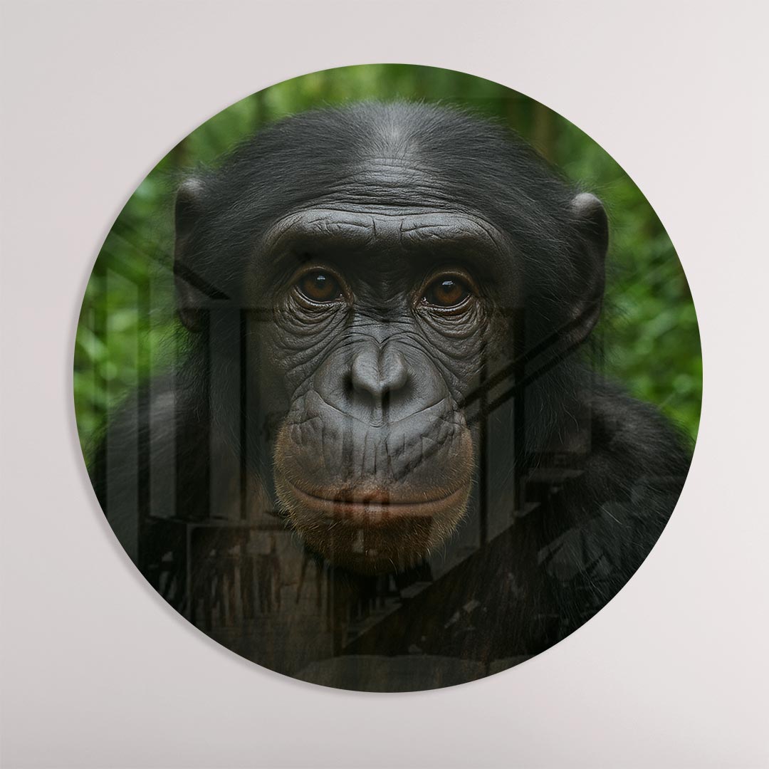 Wilde Chimpansee Muurcirkel