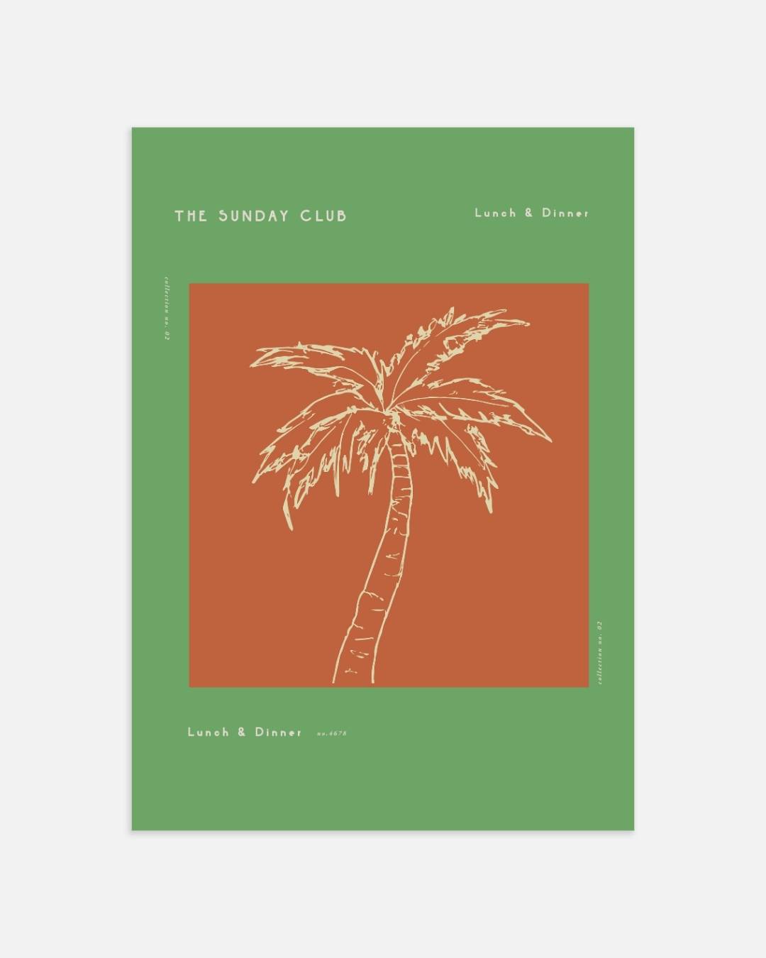 The Sunday Club palmboom green Poster