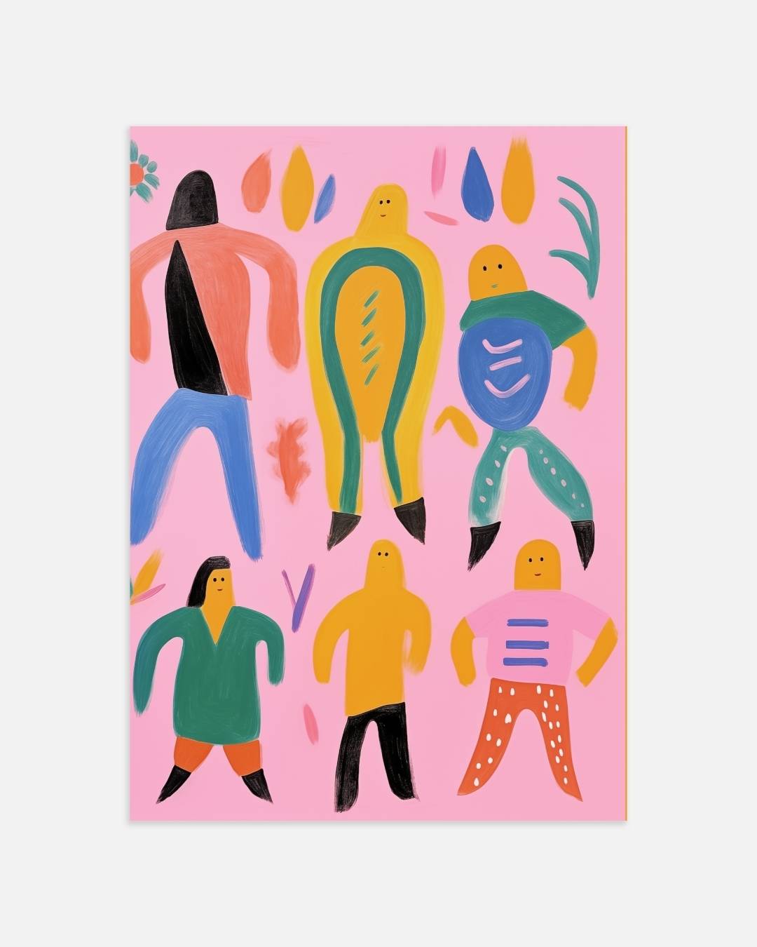 Kleurrijke abstracte figuren Poster