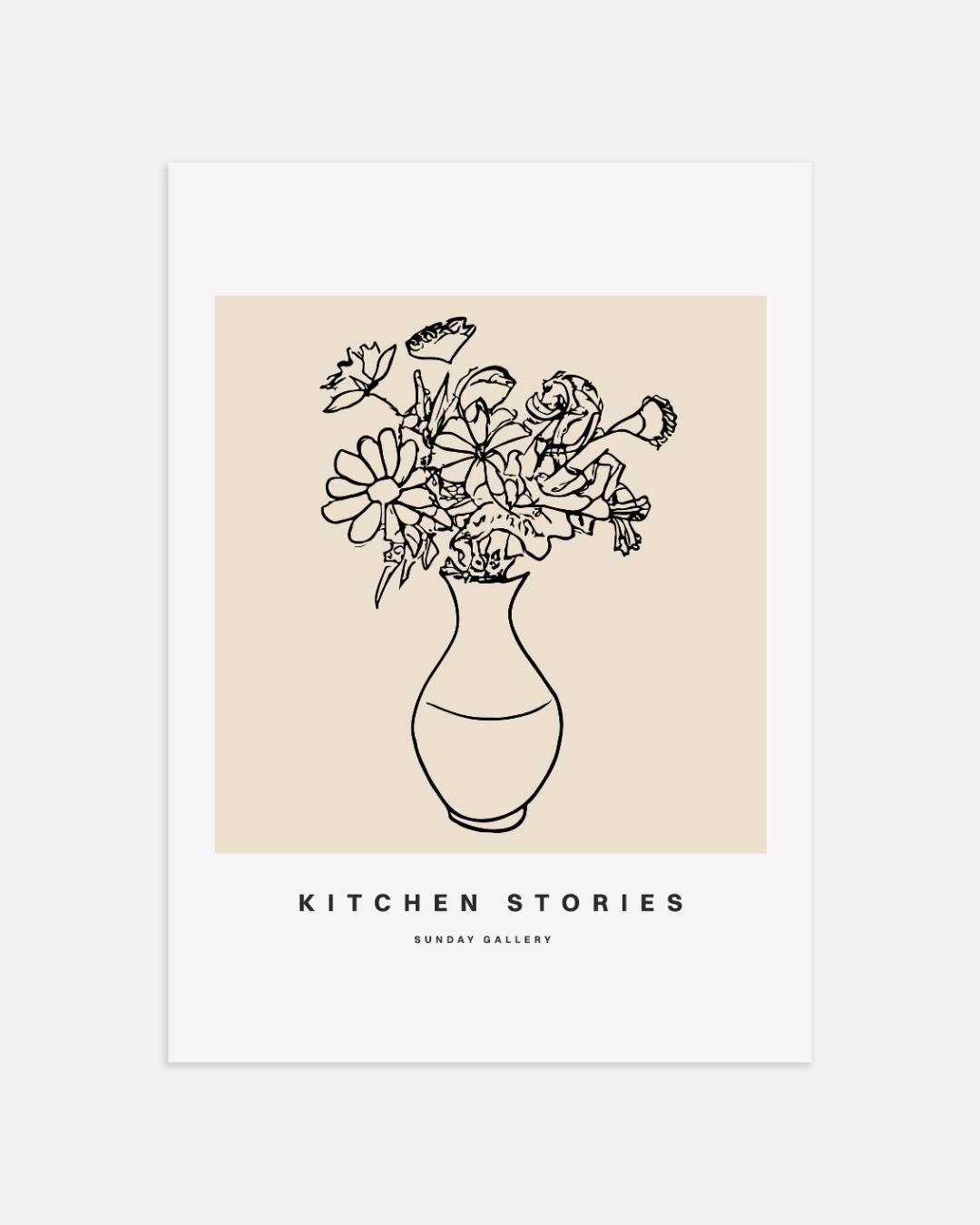 Bloemenvaas kitchen stories Poster