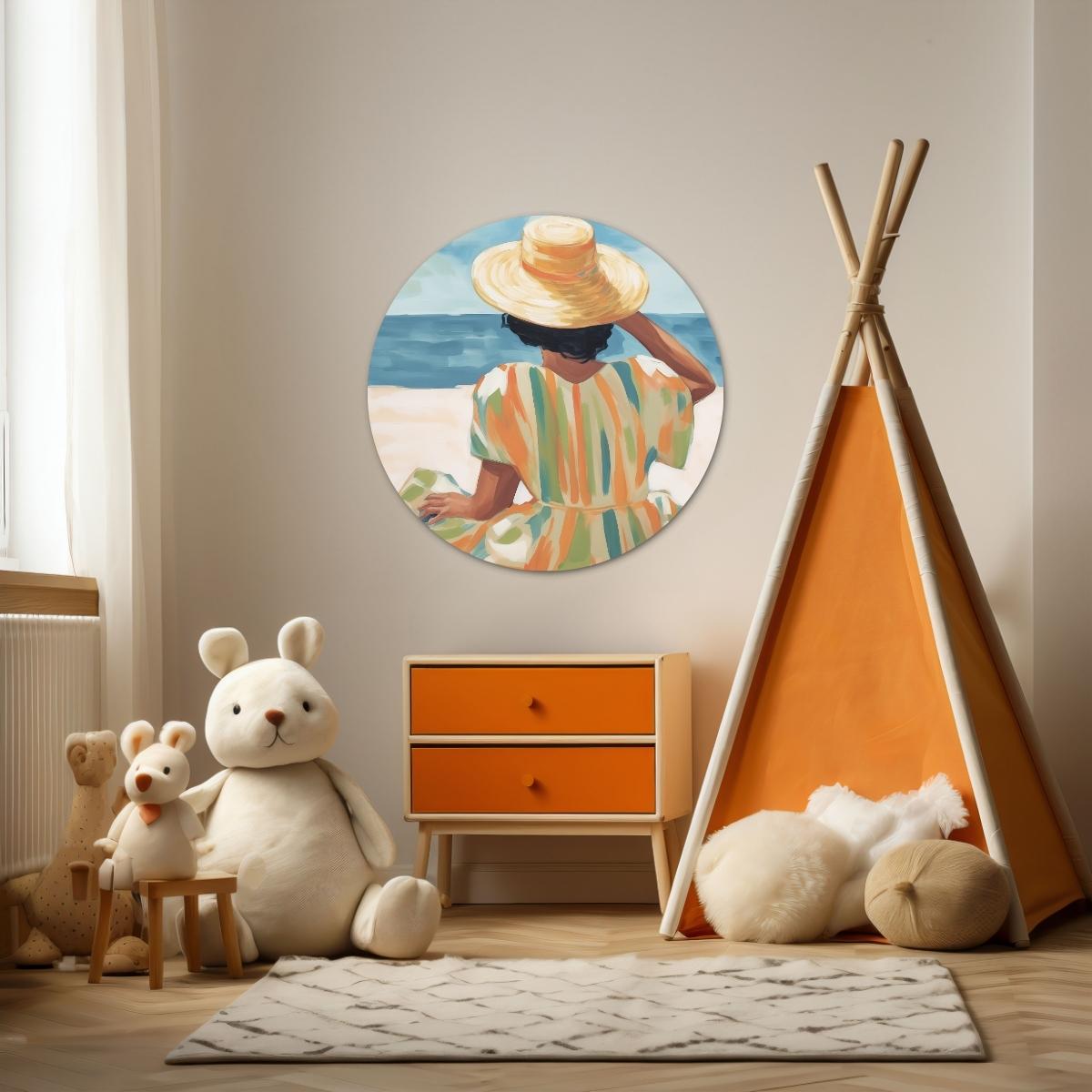 Zomer aan zee Muurcirkel-WallArtistic