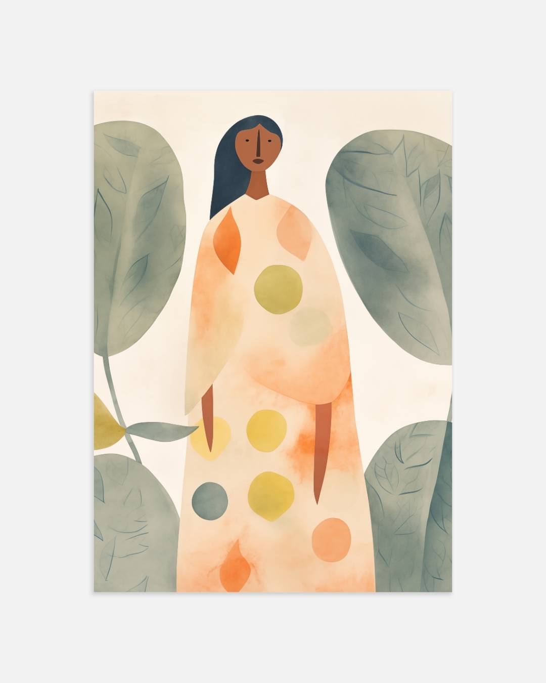 Vrouw in harmonie met de natuur Poster