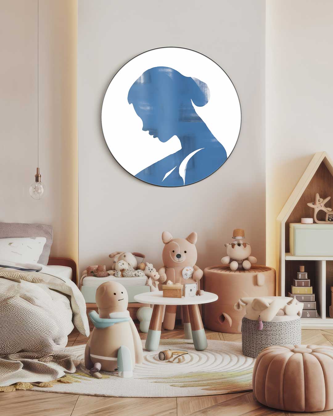 Elegante Silhouet Muurcirkel-WallArtistic
