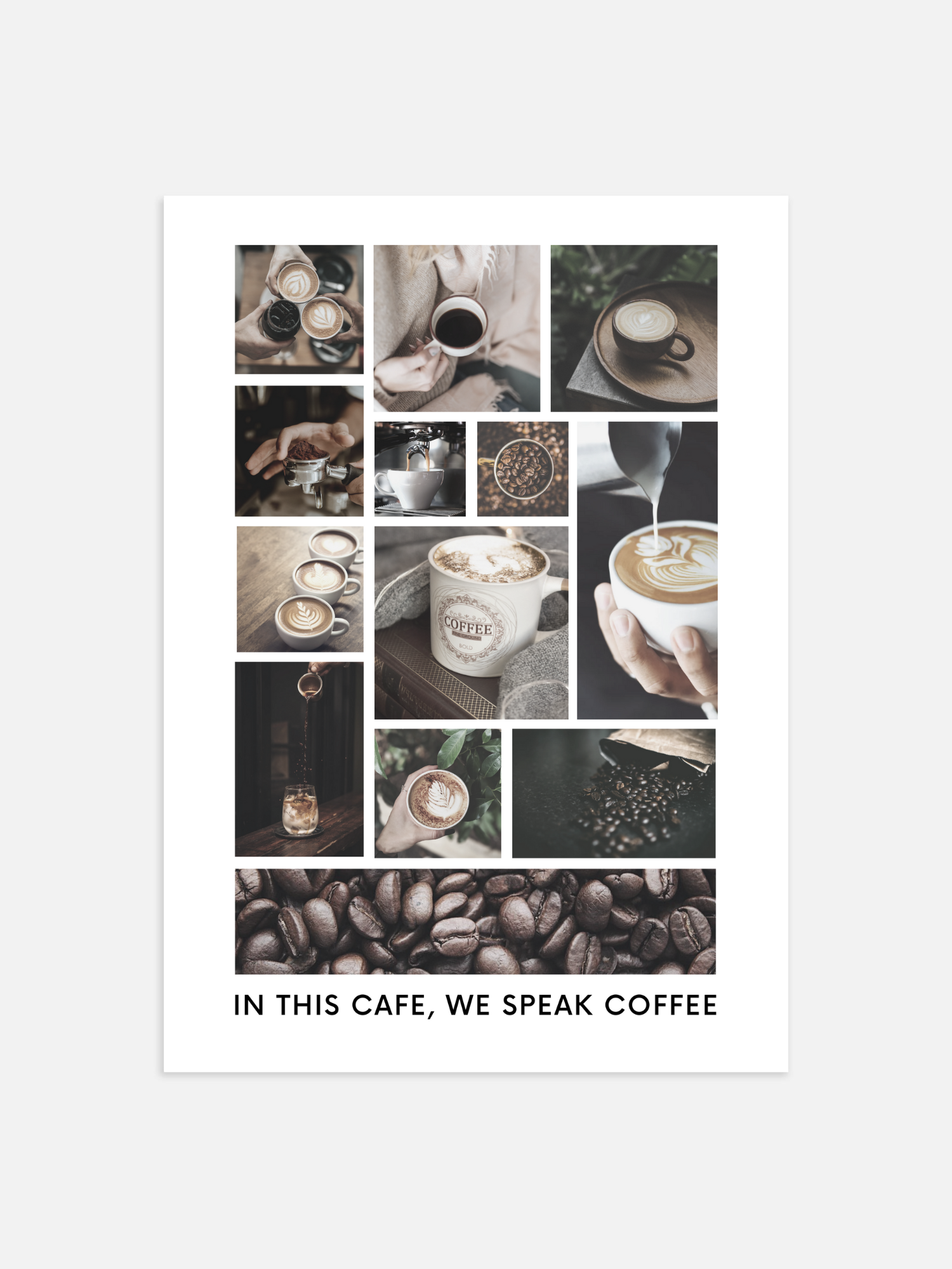 In this cafe, we speak coffee Poster