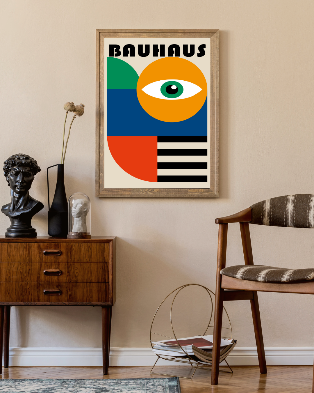 Bauhaus abstract oog Poster