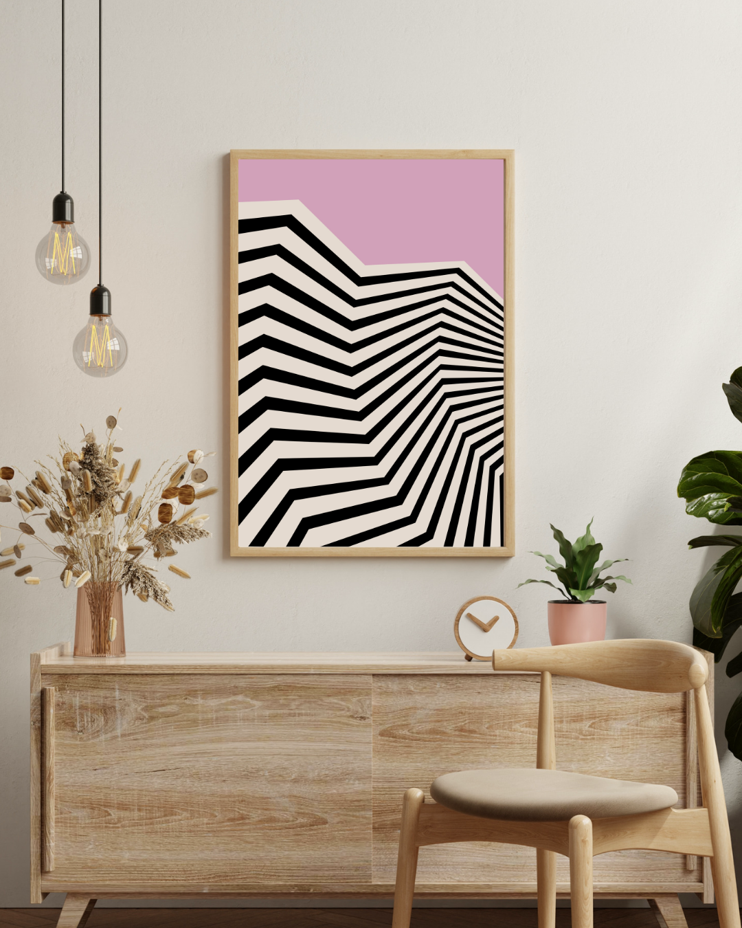 Bauhaus zwart zebra Poster