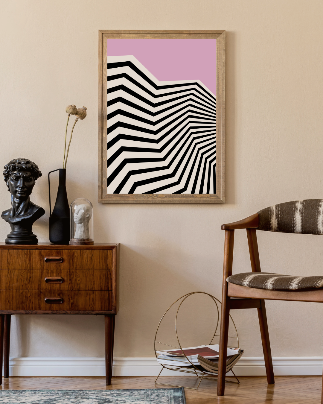 Bauhaus zwart zebra Poster