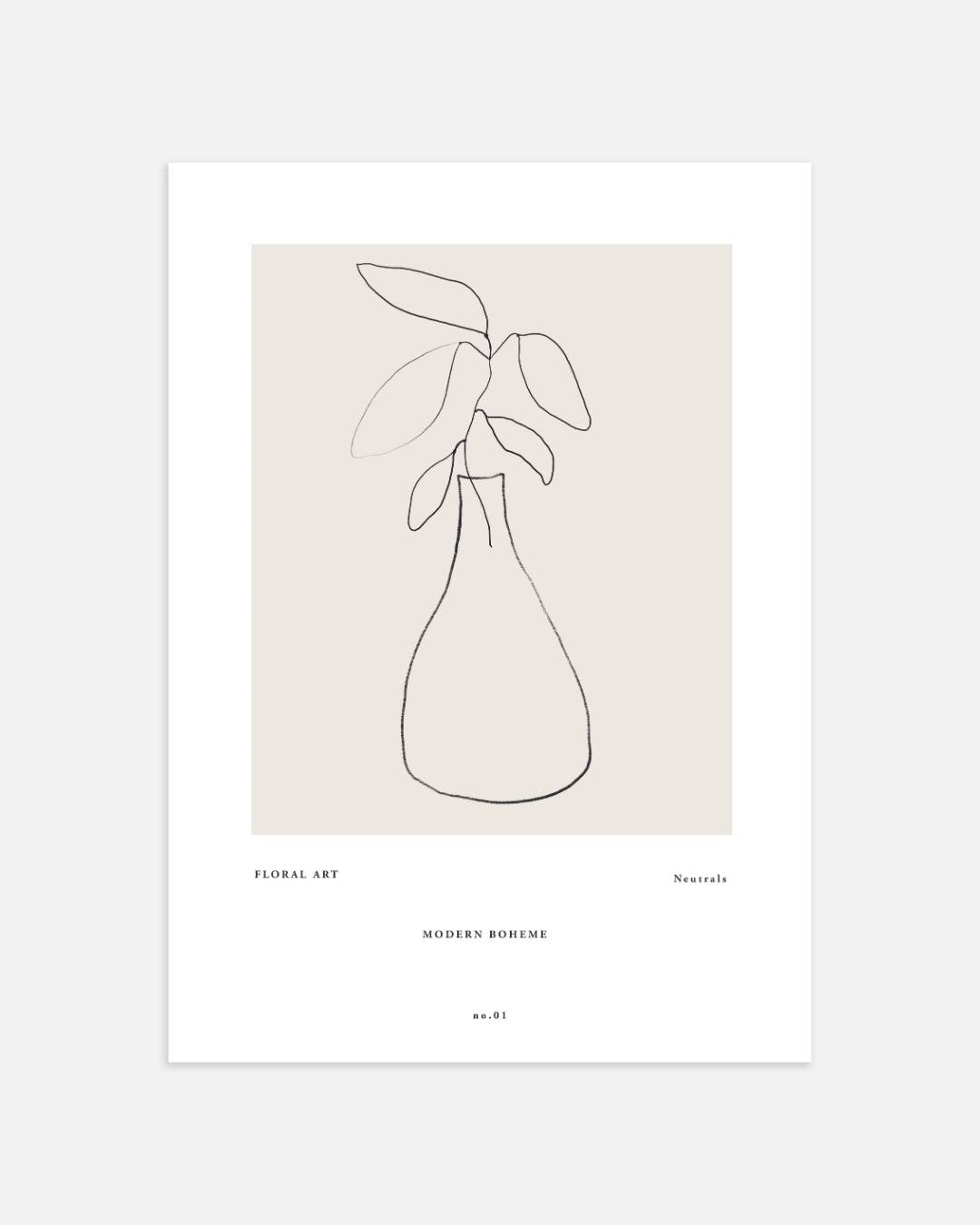 Minimalistische vaas Poster