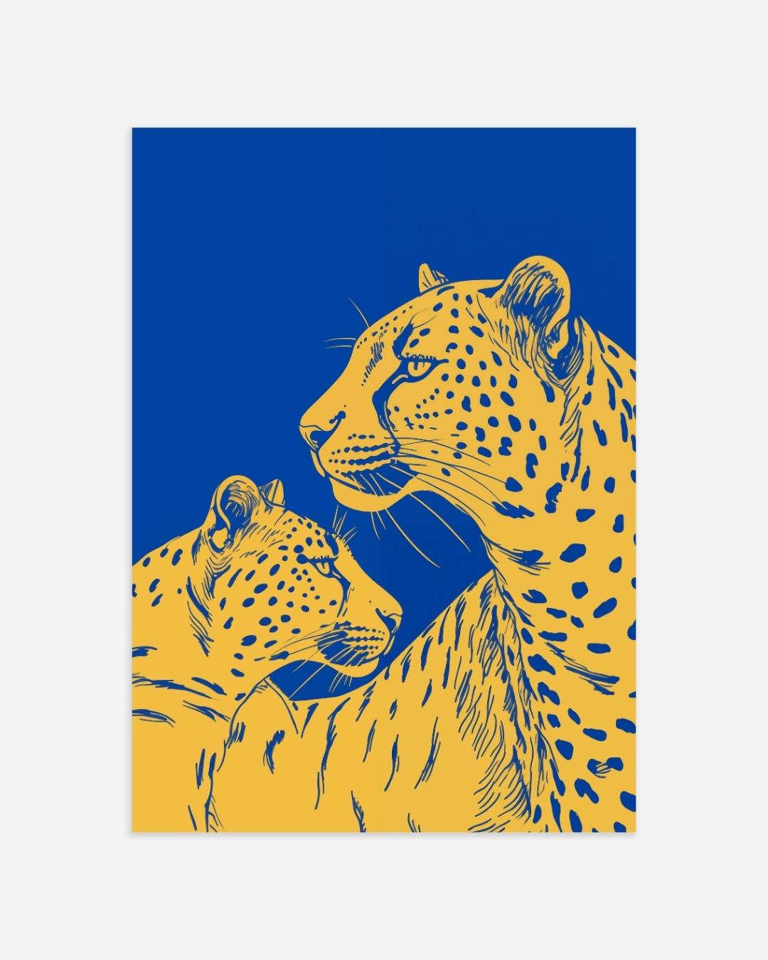 Twee Luipaarden Poster