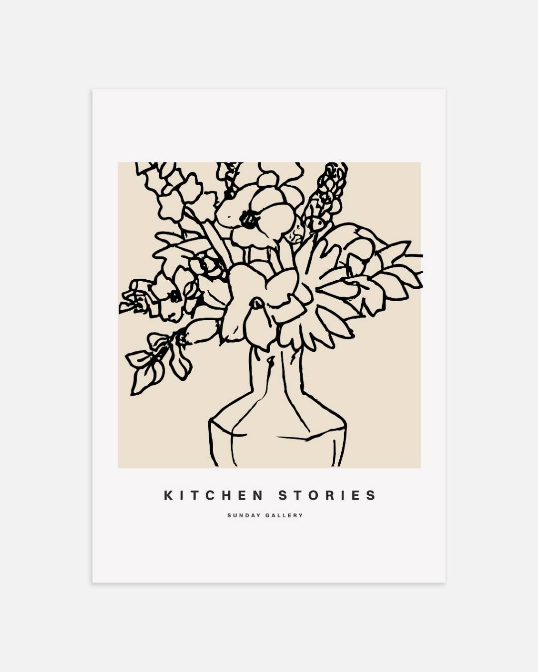 Minimalistische bloemenvaas Poster