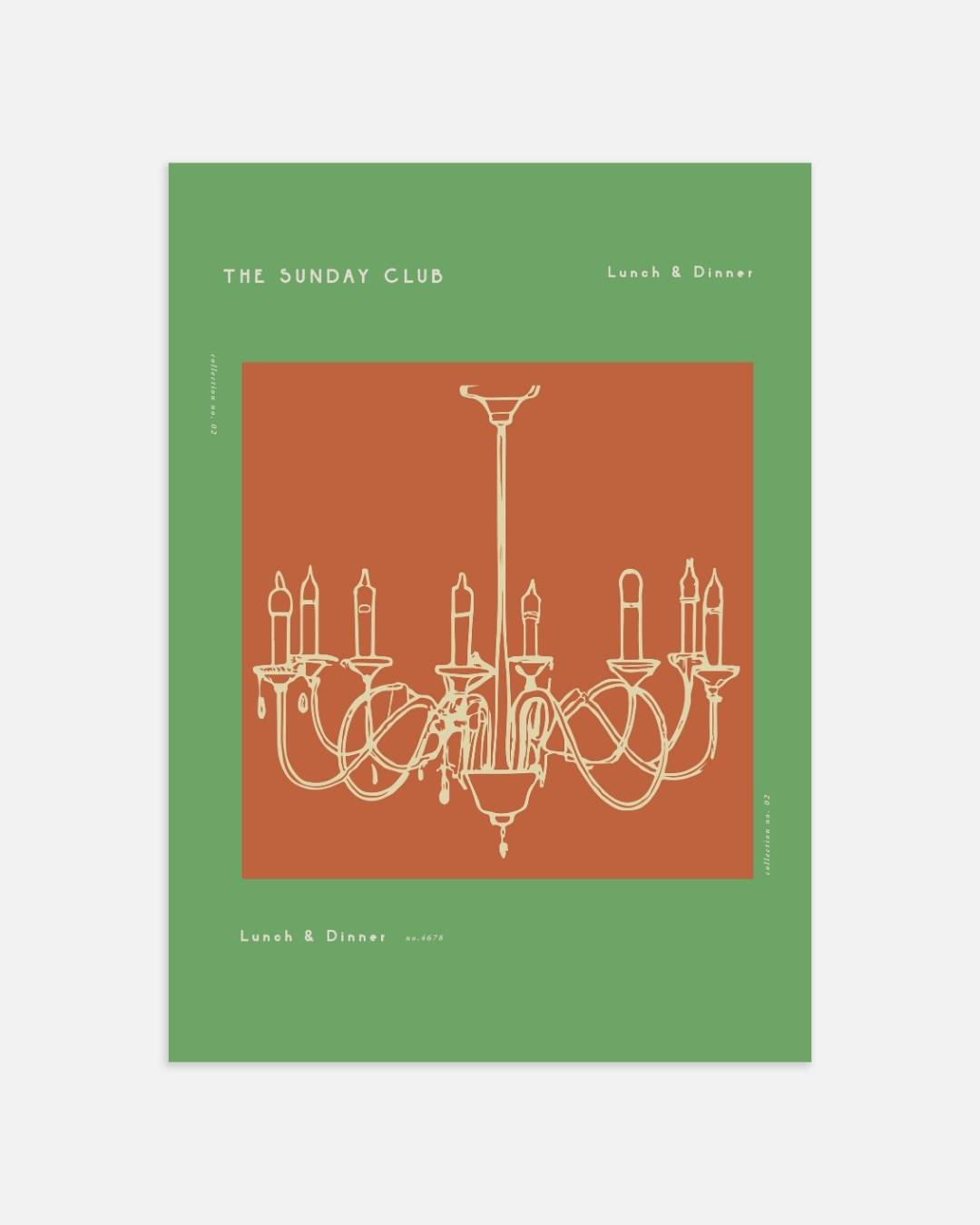 The Sunday Club klassieke kroonluchter Poster