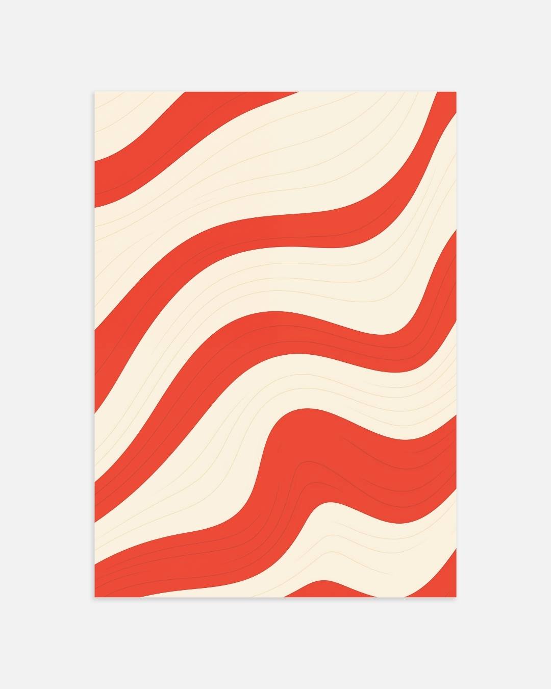 Retro golven patroon Poster