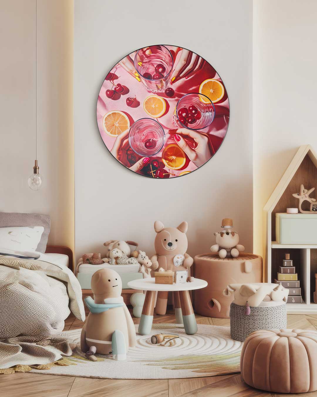 Zomerse Fruitdrinks Muurcirkel-WallArtistic