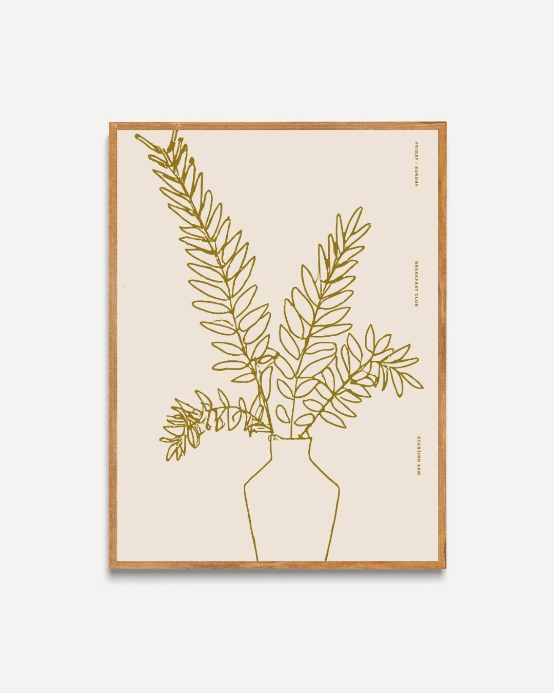 Botanische vaas schets Poster