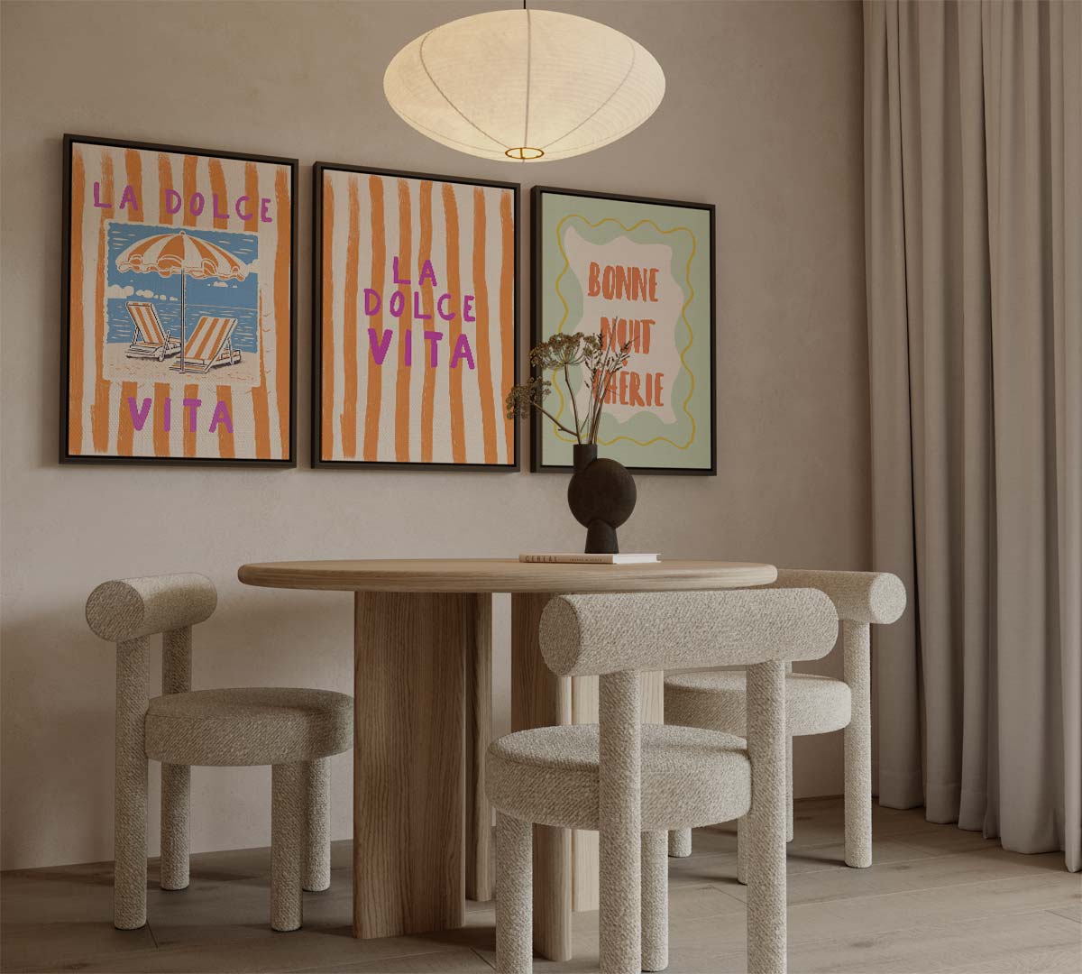 La Dolce Vita in retrostijl Kunstwerk-canvas-dibond-plexiglas-wanddecoratie-WallArtistic