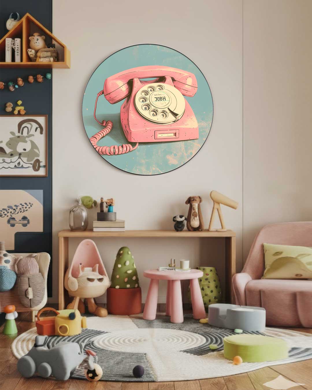 Retro Telefoon Muurcirkel