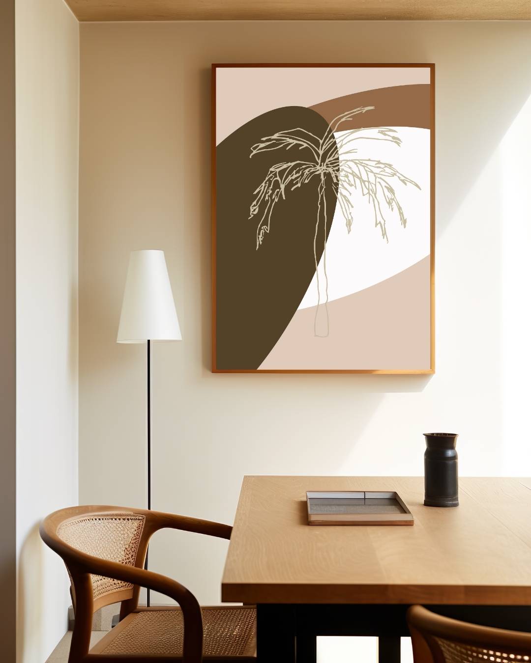 Abstracte palmboom Poster