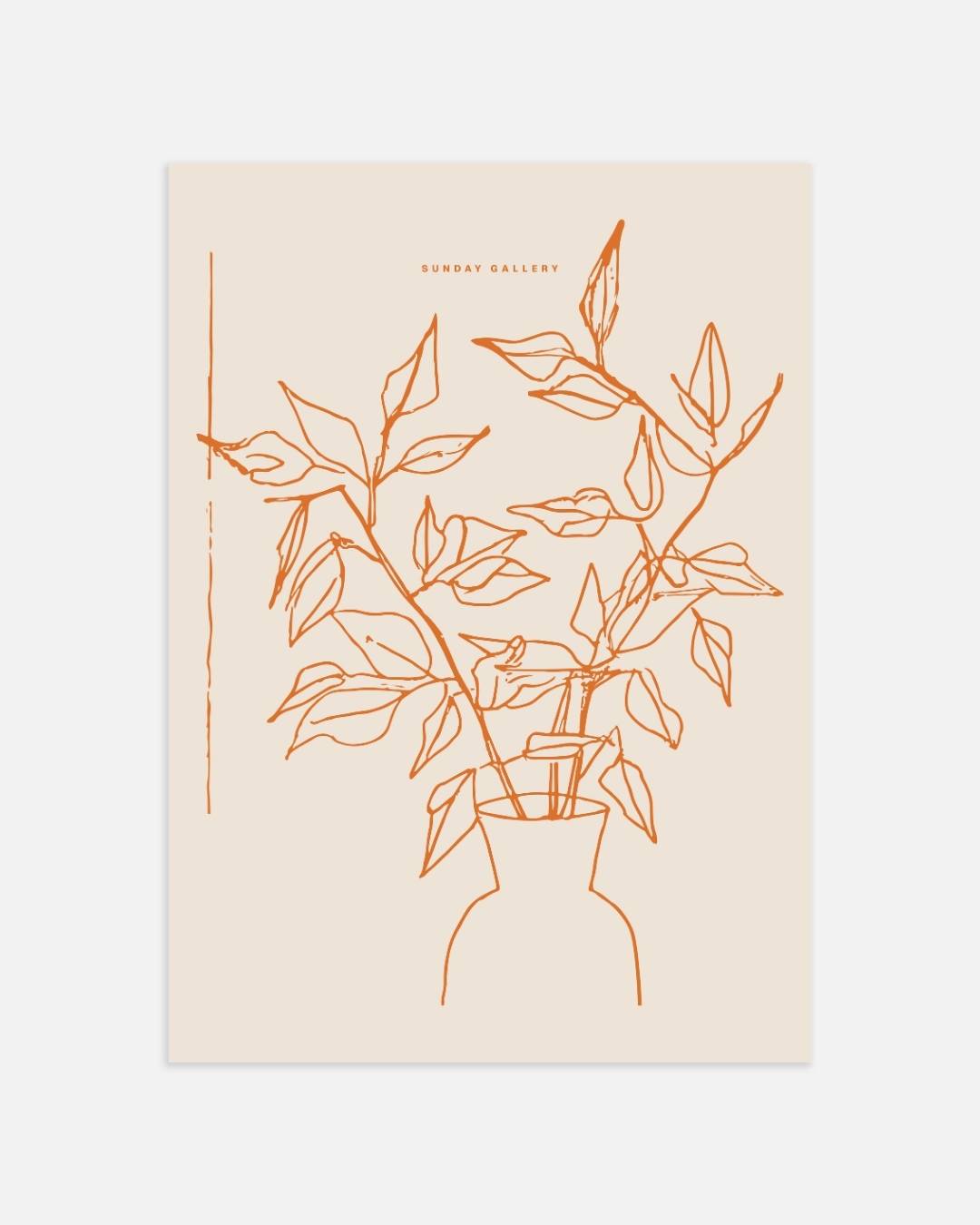 Oranje takken Poster