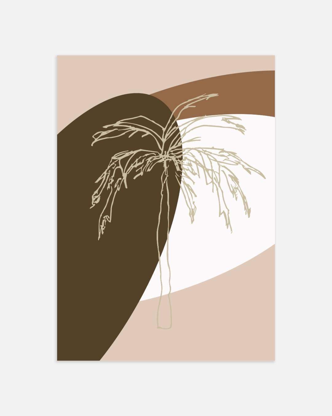 Abstracte palmboom Poster