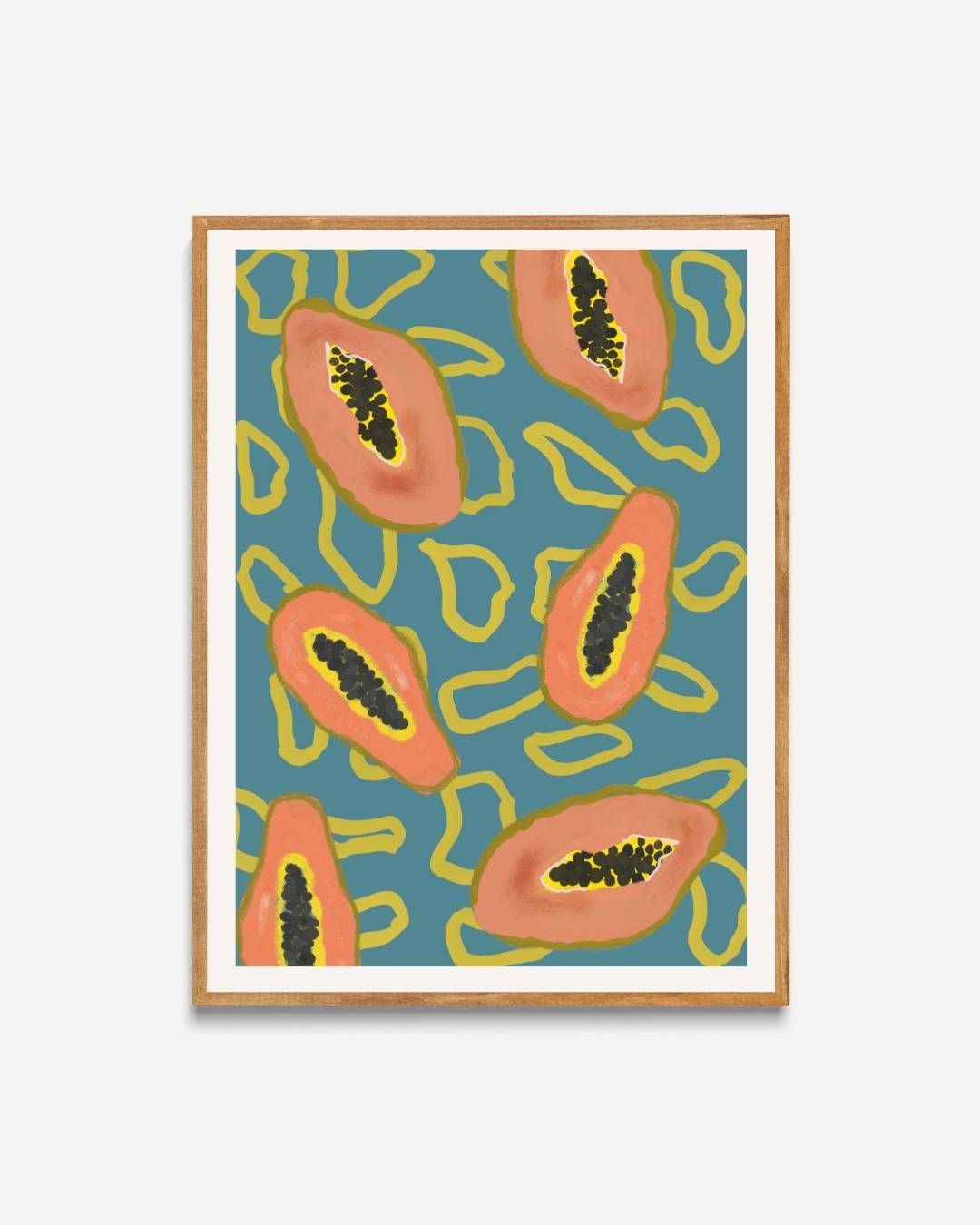 Papaja patroon Poster