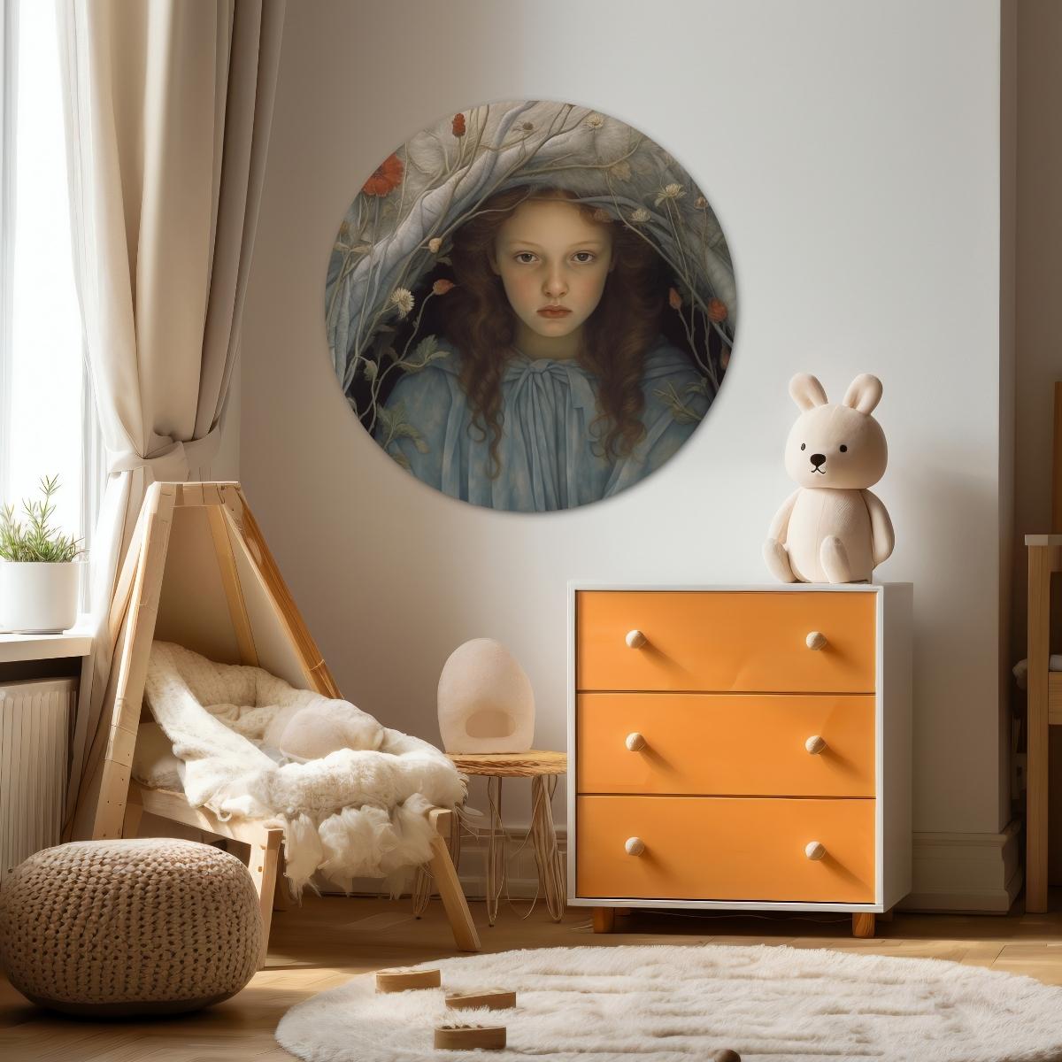 Mystieke dame Muurcirkel-WallArtistic
