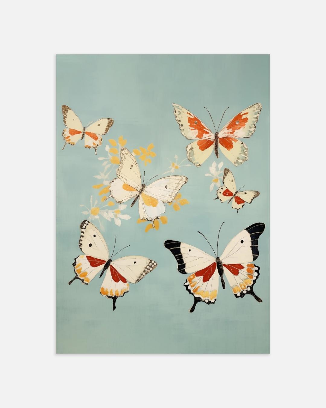 Vlinders in de Lucht Poster