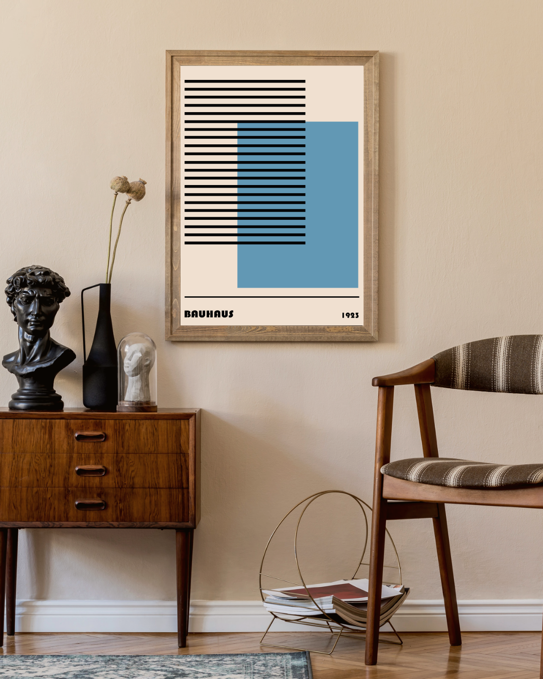 Bauhaus blauw 1923 Poster