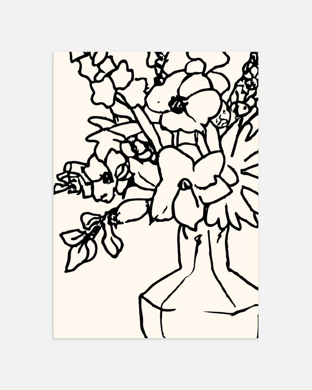 Close-up bloemenvaas Poster