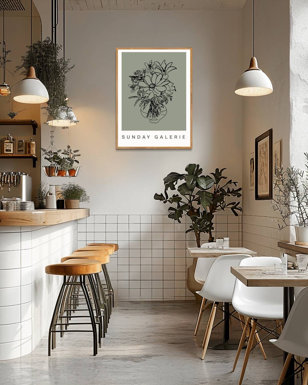 Botanische lijnen Poster