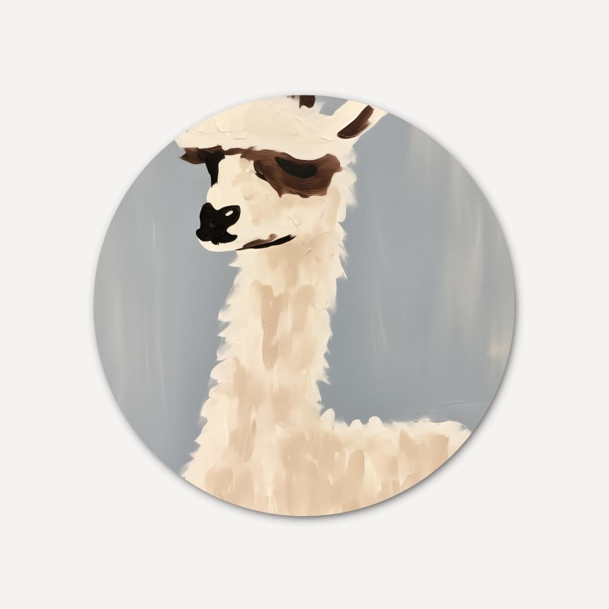 Lama muurcirkel-WallArtistic