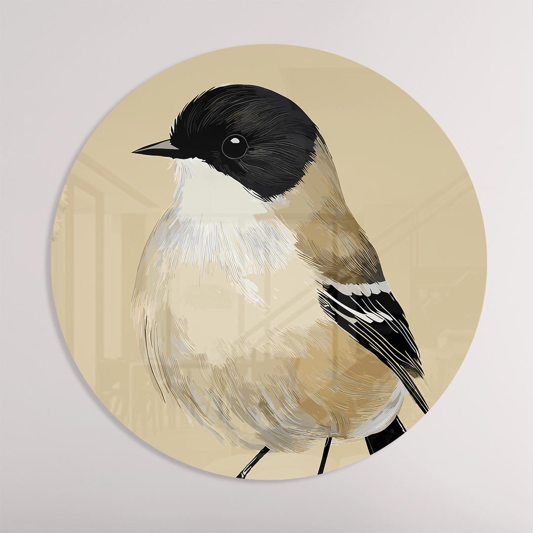 Schattige Vogel Muurcirkel