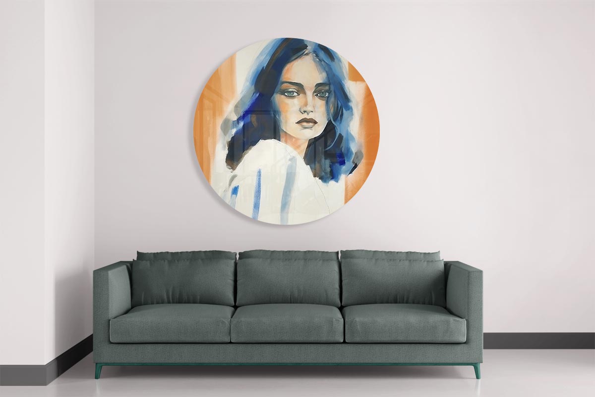 Dromerige Portret Muurcirkel-WallArtistic