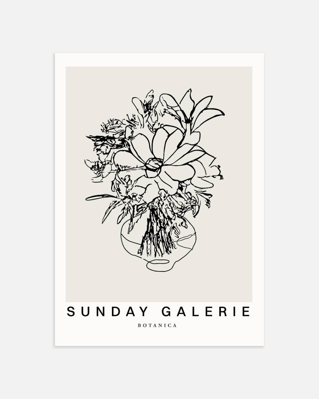 Bloemen in vaas Poster