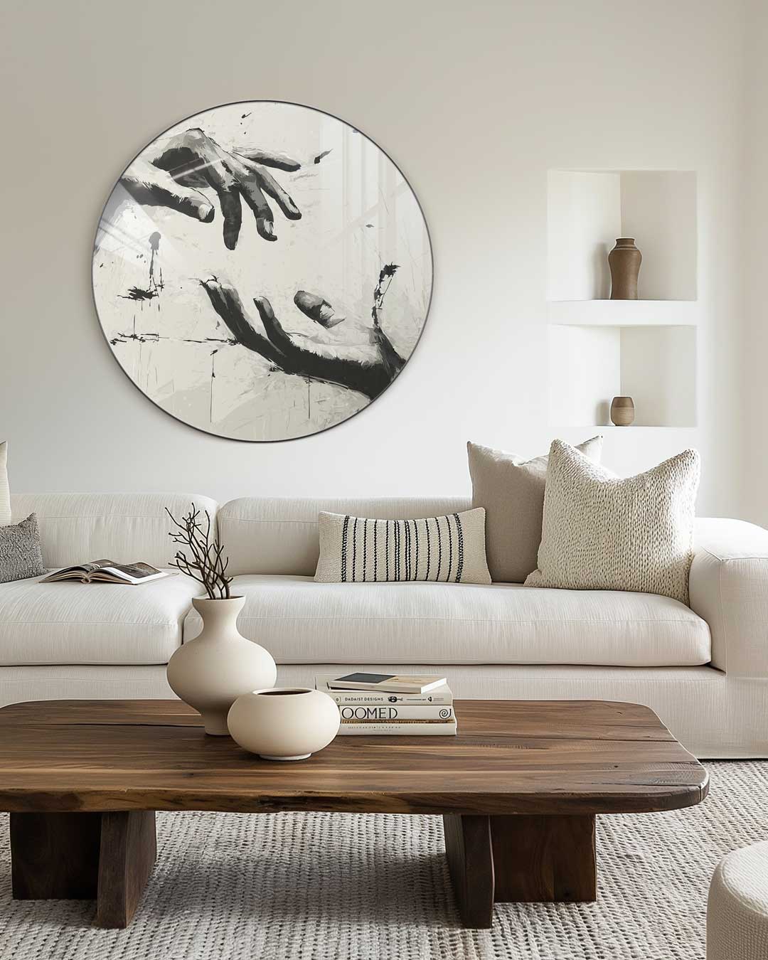 Elegante Handen Wanddecoratie Muurcirkel-WallArtistic