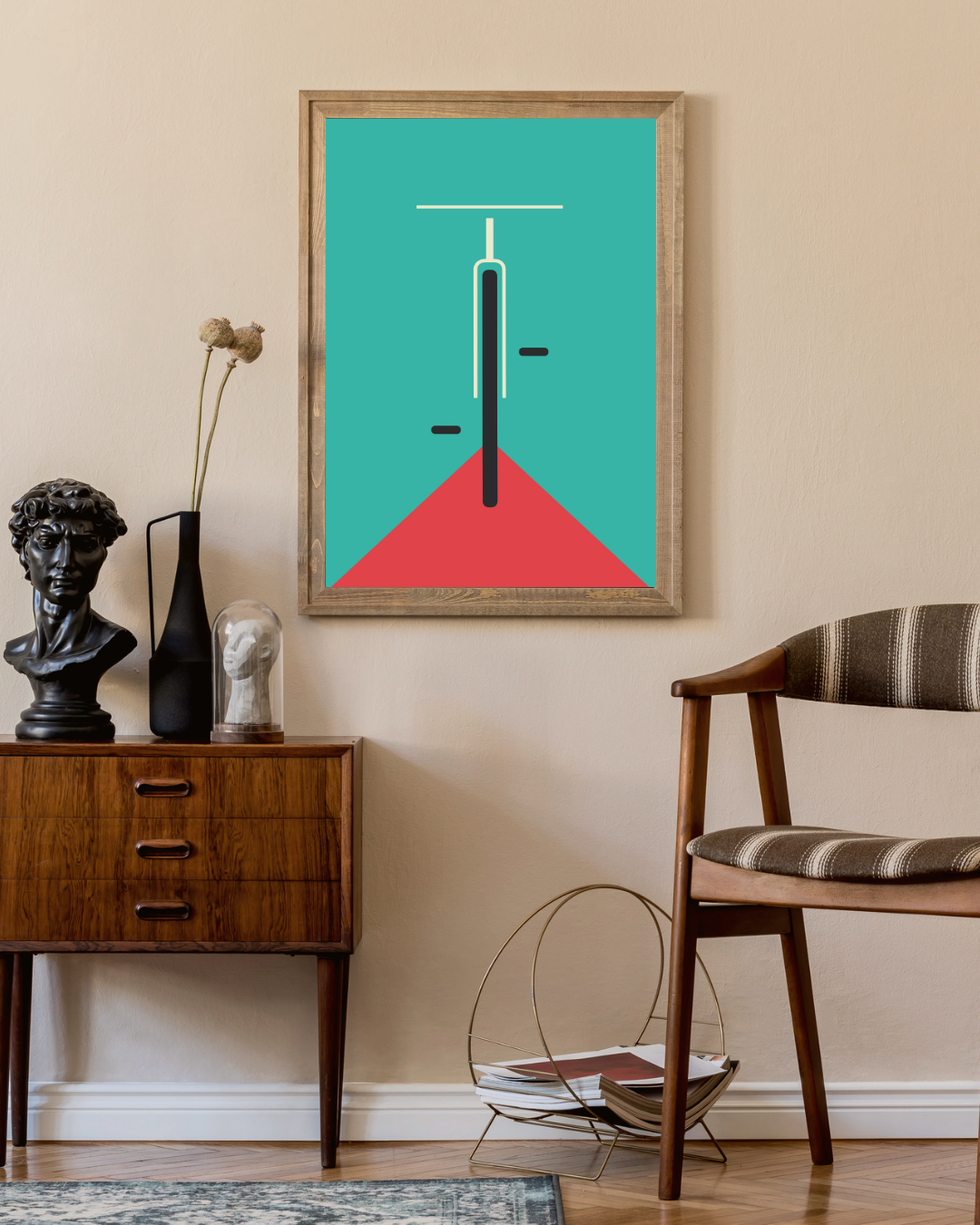 Bauhaus groen fiets Poster