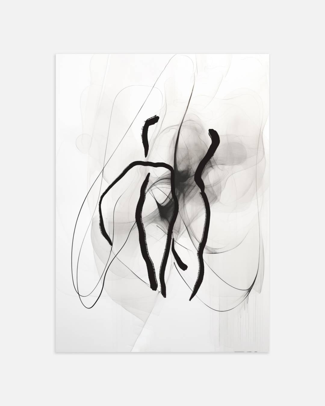 Subtiele takken met gouden accenten Poster