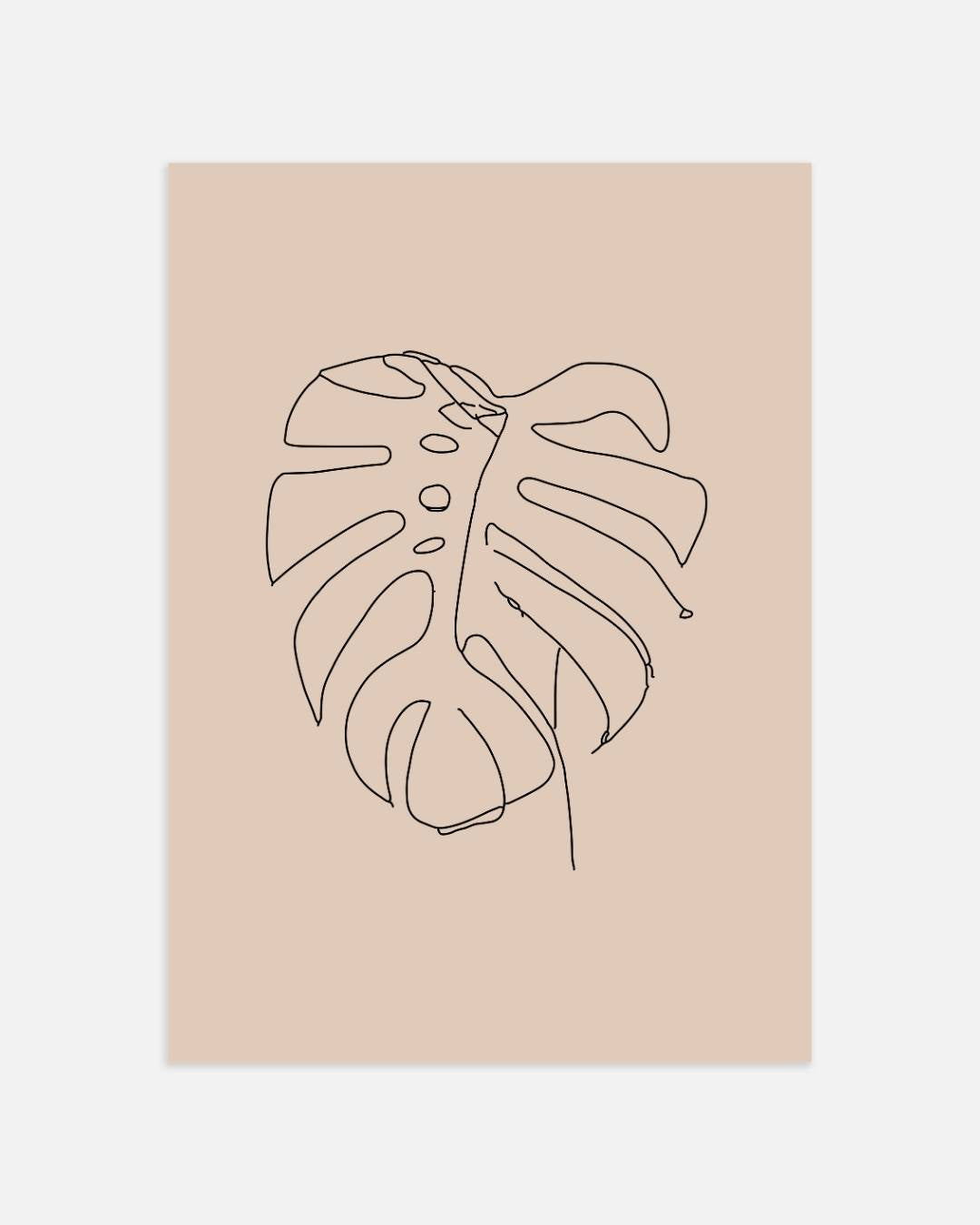 Exotische monstera Poster